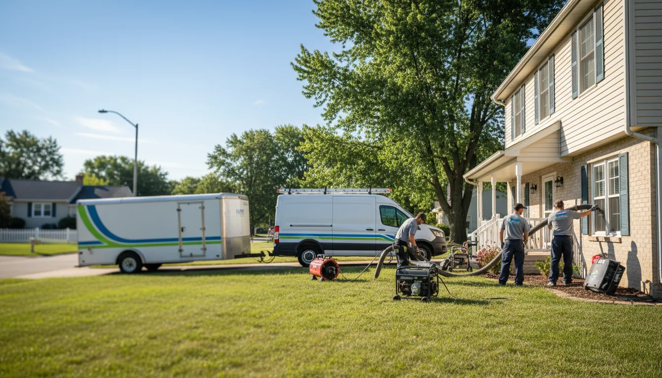 Flooded Basement Restoration And Cleanup With Repair in Vanderbilt, MI near me